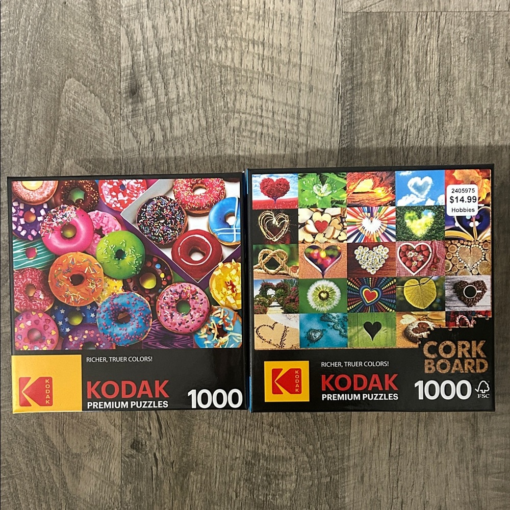 Kodak Colorful Donuts & Heart Collage 1000 piece Puzzle Pair